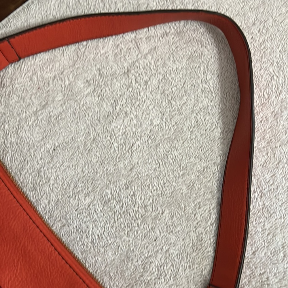 Liz Claiborne Orange Shoulder Bag Zipper Top Closure - Picture 12 of 16